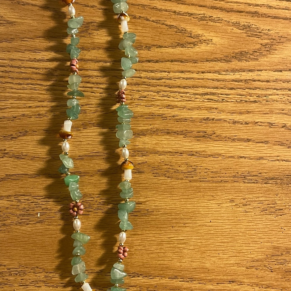 Green crystal necklace
